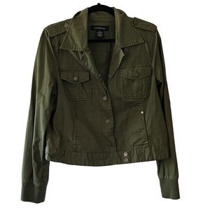 Calvin Klein Cropped Snap Button Jacket